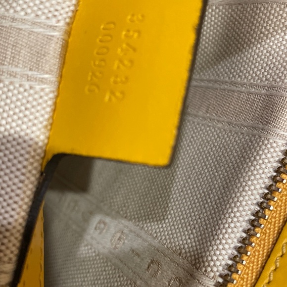 Gucci Bright Yellow Diamante Leather Large Flap Clutch - Picture 7 of 13